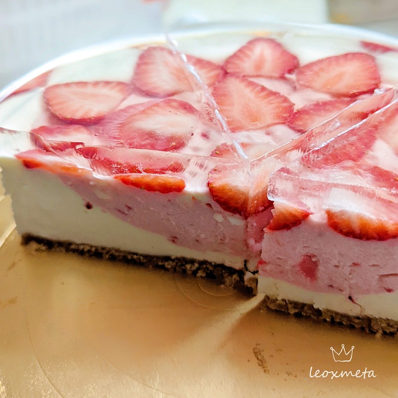 成品-草莓漸層生乳酪蛋糕-切片