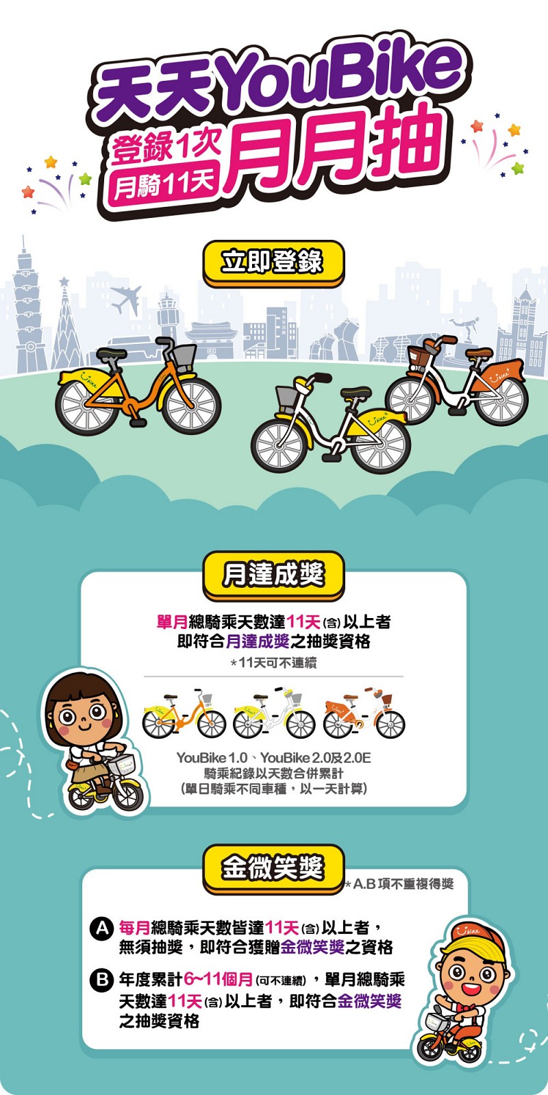 YouBike活動優惠 - 天天YouBike月月抽好禮