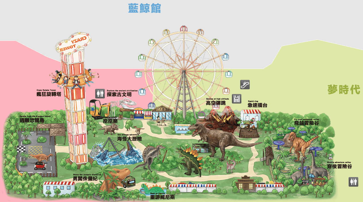 恐龍探索樂園-園區地圖