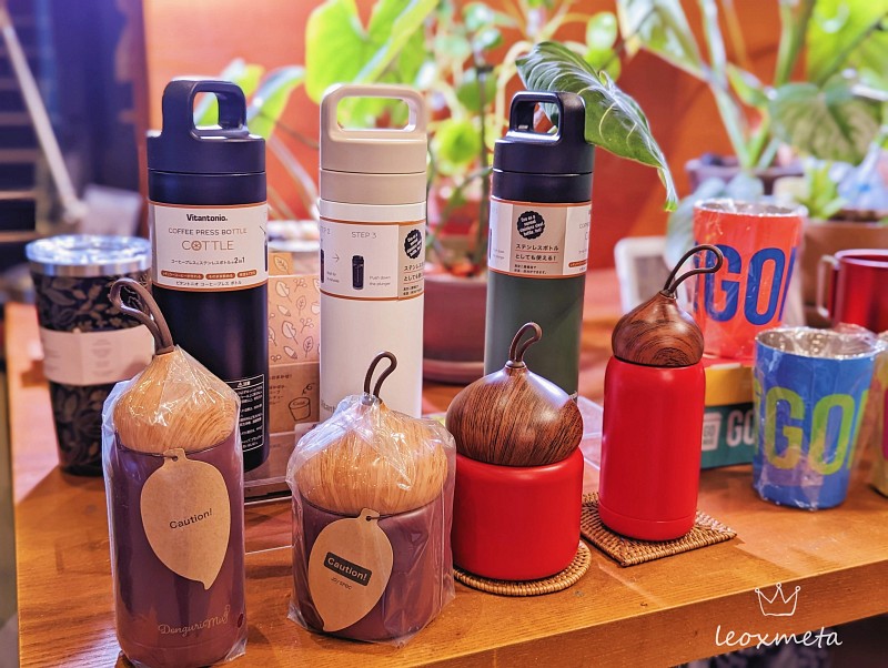 Vitantonio 不鏽鋼雙層咖啡濾壓保溫瓶、Donguri Mug栗子蓋造型保溫瓶